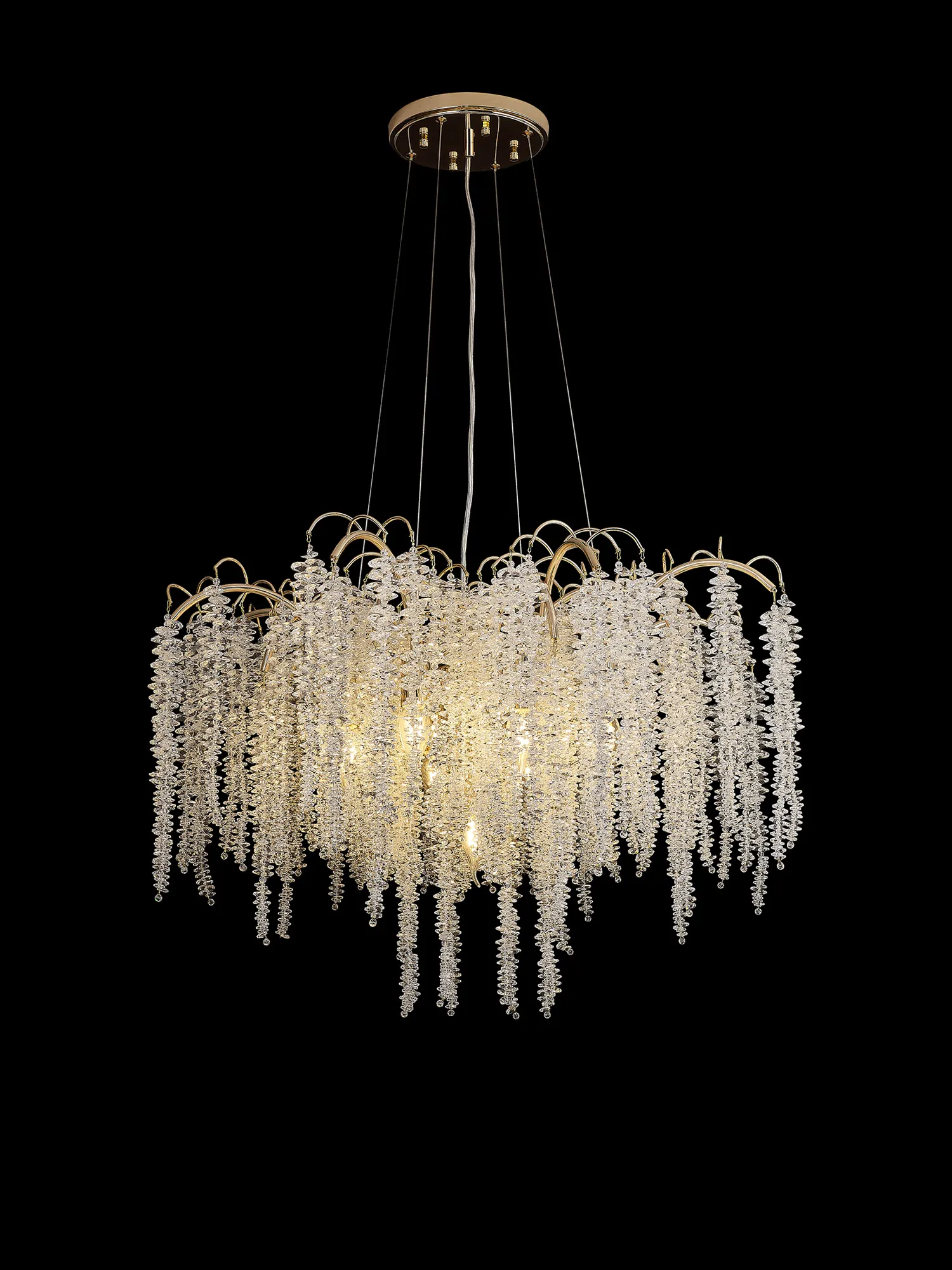 IL32857  Wisteria Round Pendant 9 Light (19.8kg) French Gold